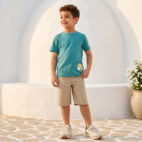 تيشرت بطبعة صيفية قطن %100